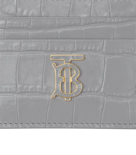 harrods burberry card holder|Womens Burberry grey Leather TB Monogram Card Holder.